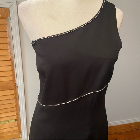 Georgiou Black One-Shoulder Dress Gown Size 8 Floor Length Black Tie Gala Prom - Picture 13 of 13